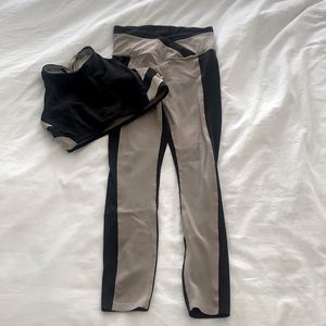 ATHLETA XS 7/8 Legging and Small Sports Bra black